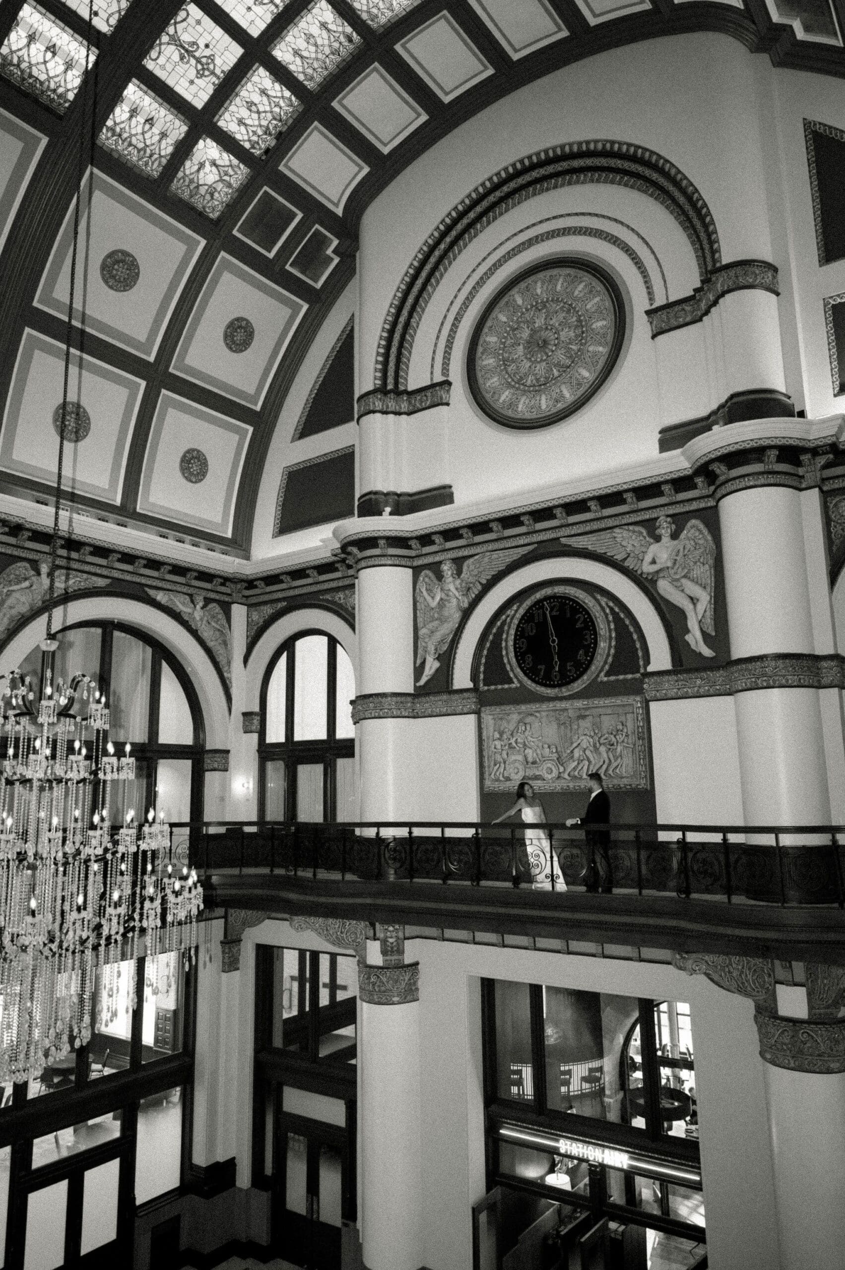 inside the lobby of the union station hotel in downtown nashville tennessee